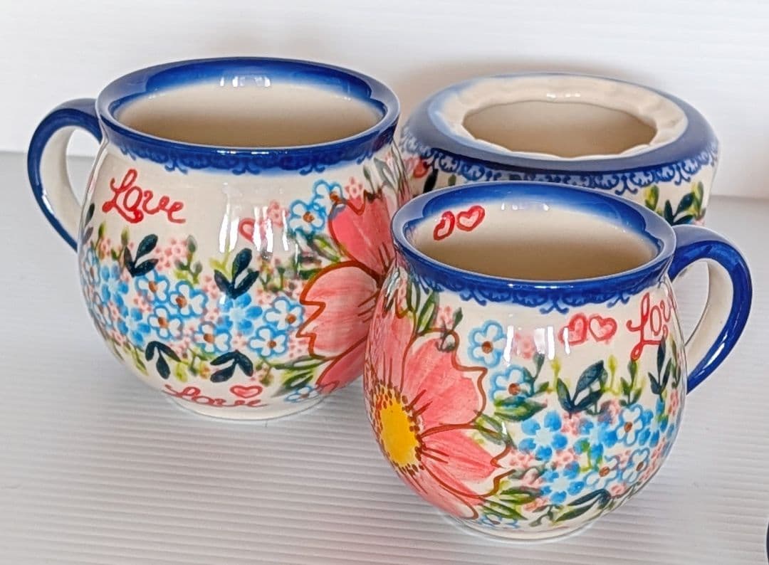 ポーリッシュポタリー VENA コーラルピンクLoveセット♡.*・゜