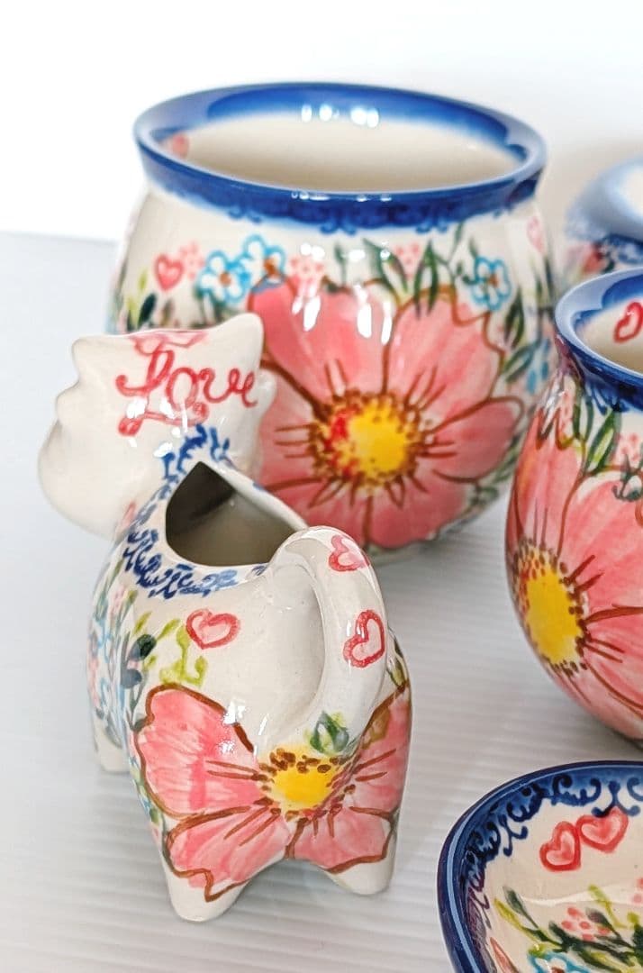 ポーリッシュポタリー VENA コーラルピンクLoveセット♡.*・゜