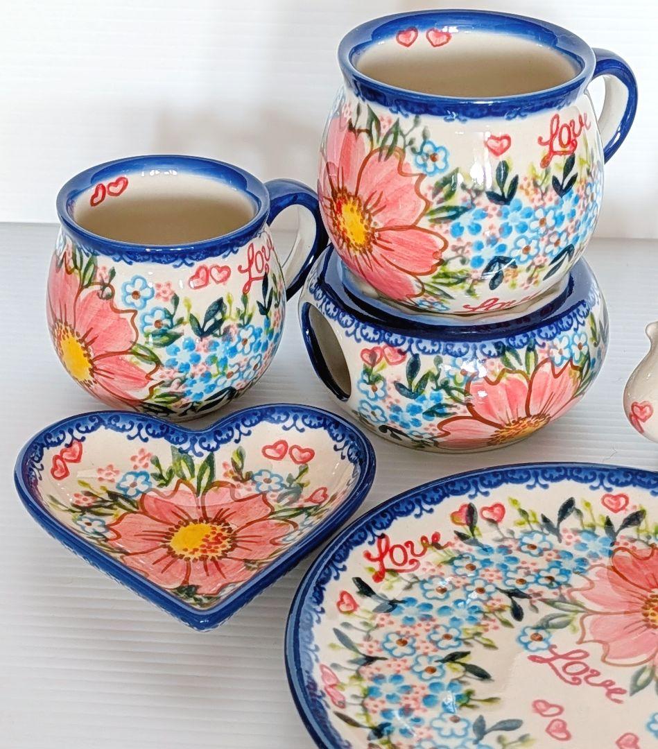 ポーリッシュポタリー VENA コーラルピンクLoveセット♡.*・゜