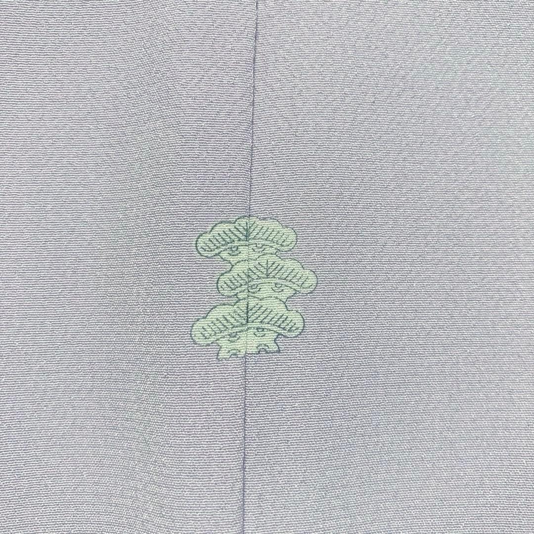 【良品✨】東レシルック　洗える着物　色無地　淡い紅藤色　紋付　手縫い仕立て　N7