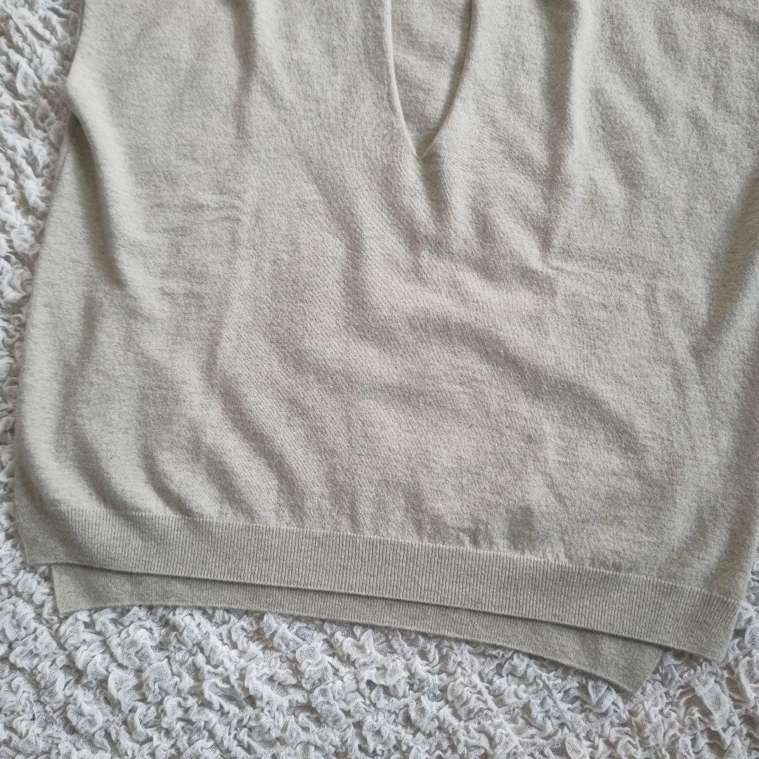 ✨美品✨evam eva　ウール　ニットベスト　ライトグレー　M　日本製