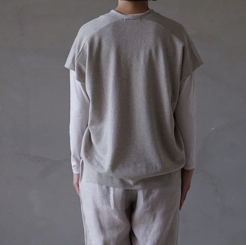 ✨美品✨evam eva　ウール　ニットベスト　ライトグレー　M　日本製