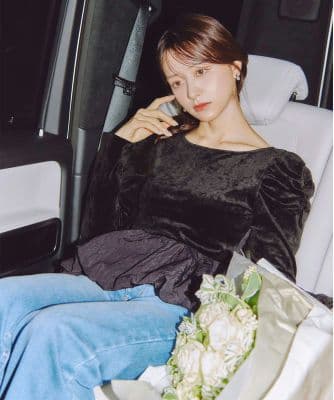 即完 新品タグ付 ココディール ベロアドッキングバルーントップス 写真掲載あり