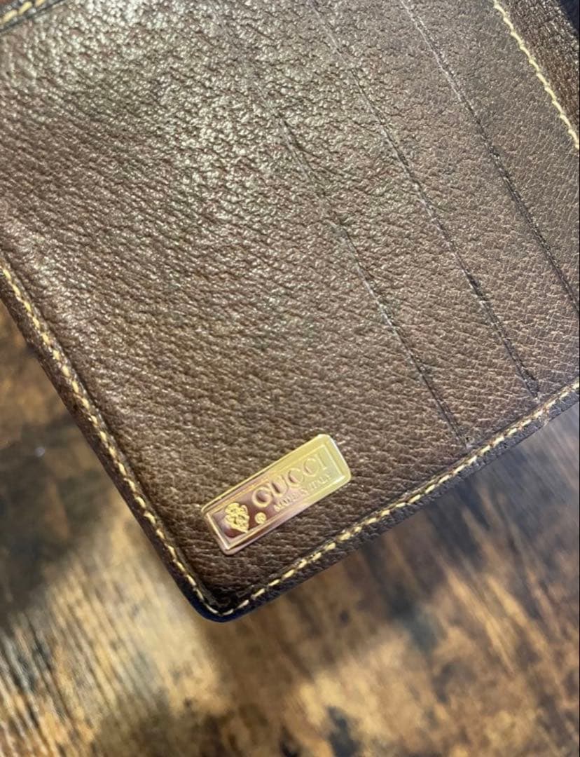 し*ち様 美品　グッチGUCCI GGパターン 二つ折り財布　スプリームオールド