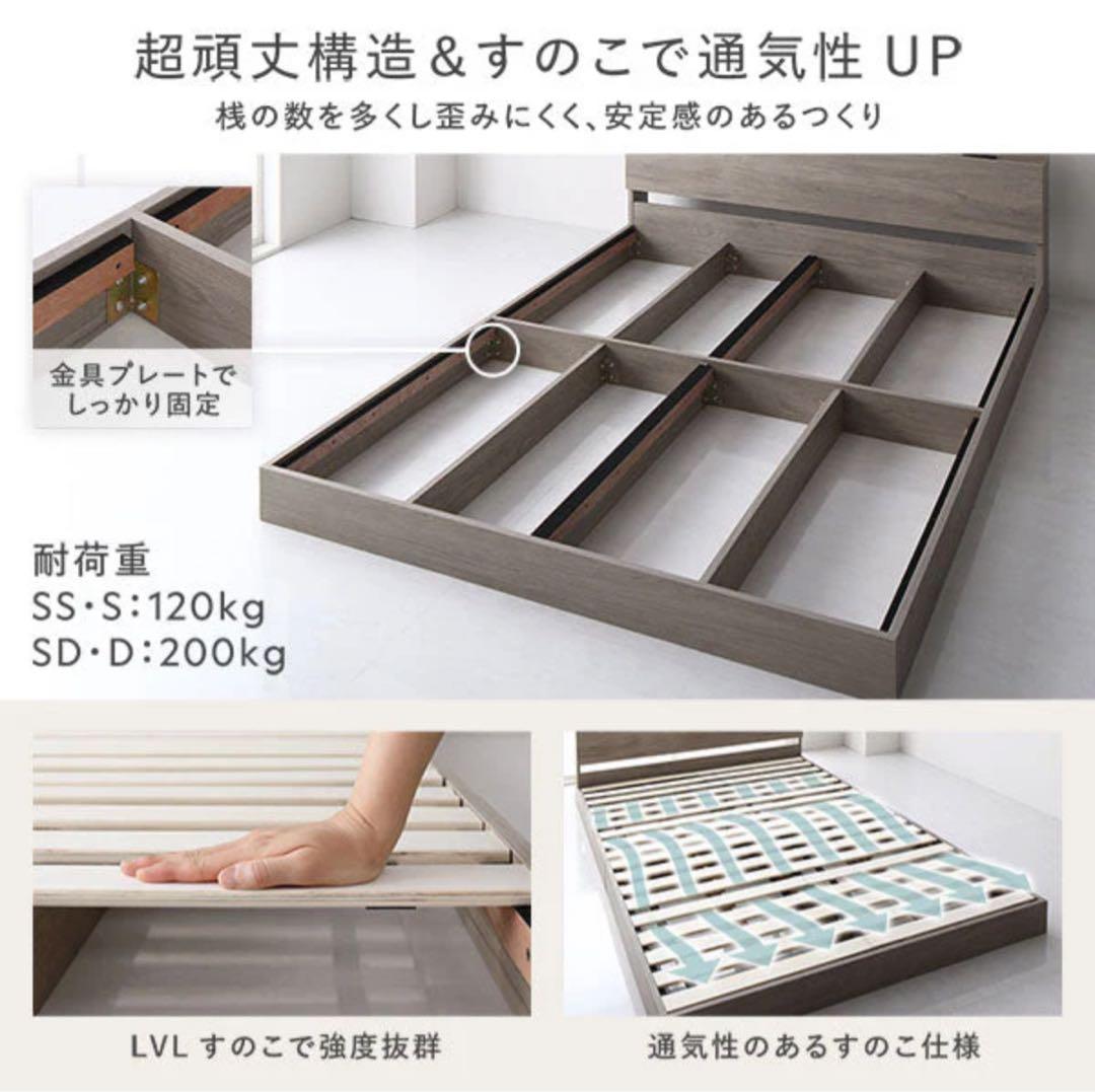 ロースタイルシングルベッド　フレームのみ