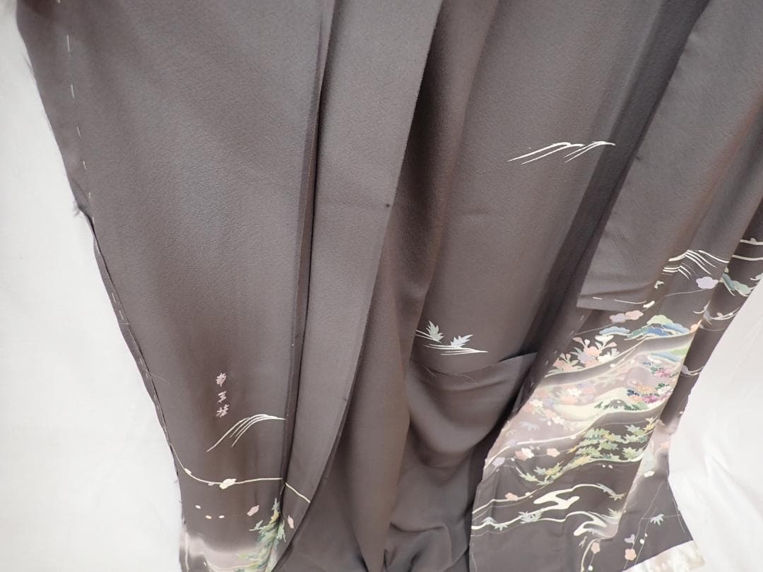 極上品 じゅらく謹製 帝王紫 定価54万円 正絹 訪問着 身丈169cm