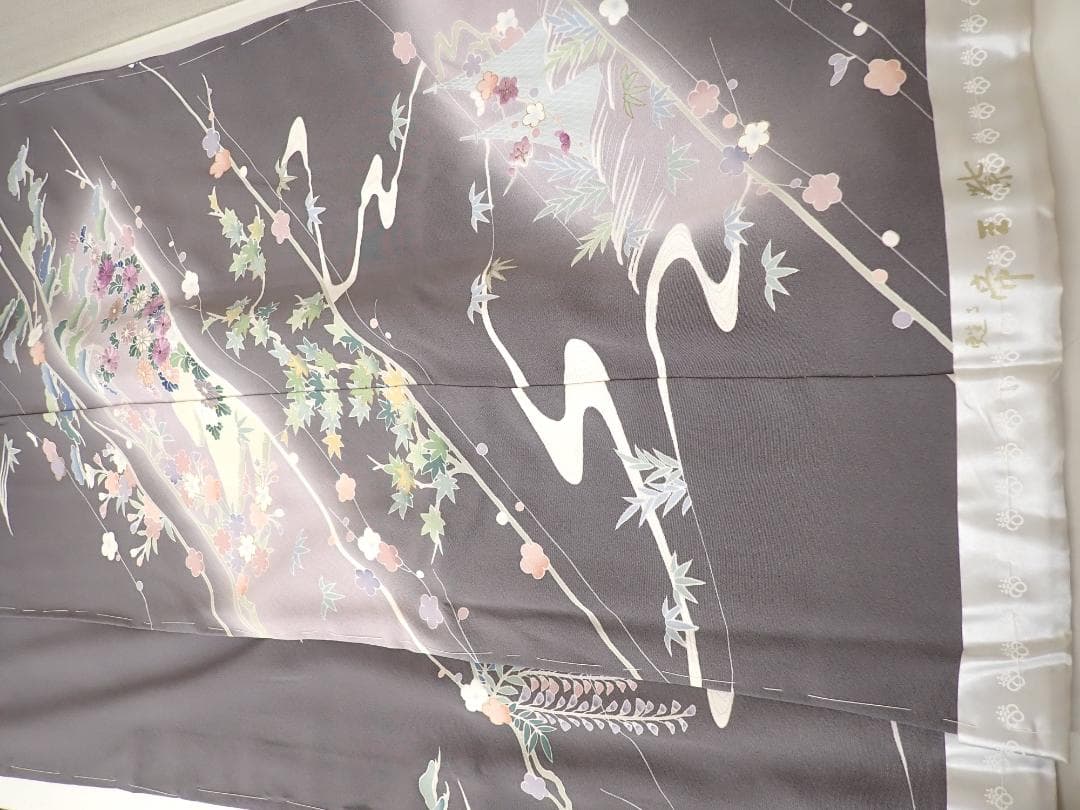 極上品 じゅらく謹製 帝王紫 定価54万円 正絹 訪問着 身丈169cm