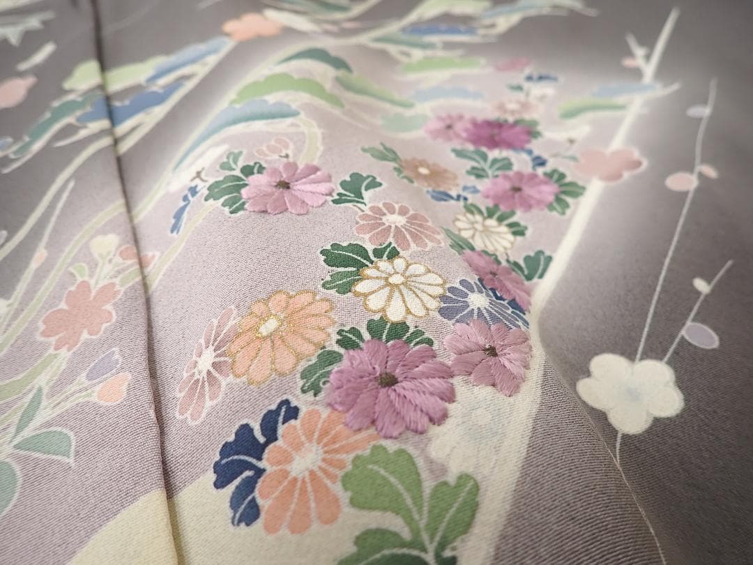 極上品 じゅらく謹製 帝王紫 定価54万円 正絹 訪問着 身丈169cm