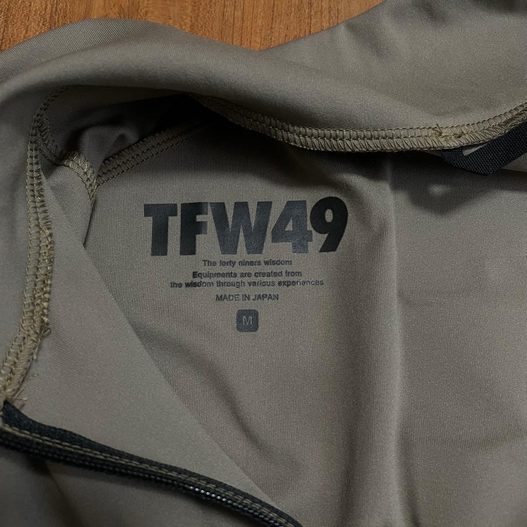 TFW49 ハーフジップ　ロングTシャツ M カーキ　ゴルフ