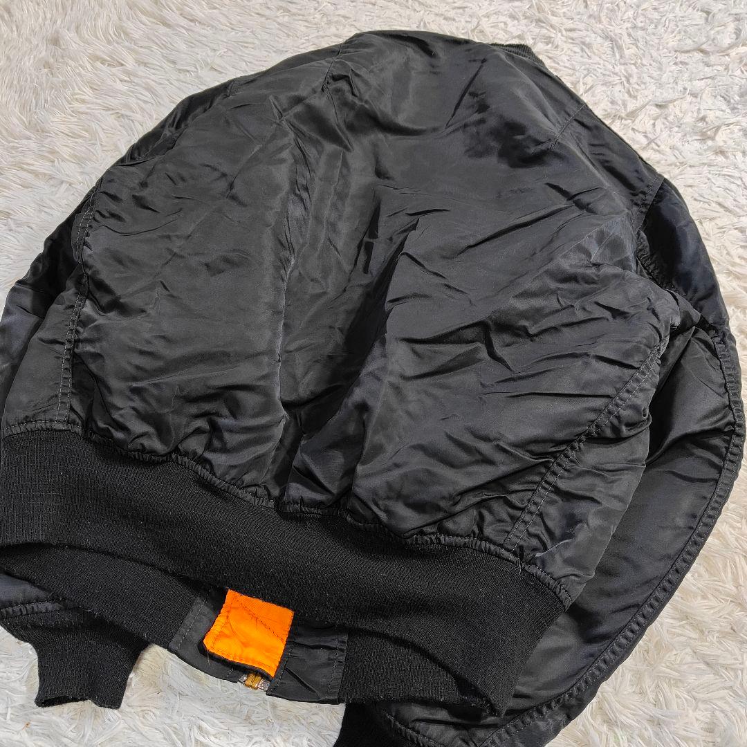 1990年代 USA製 ALPHA アルファ MA-1 ジャケット ブラック