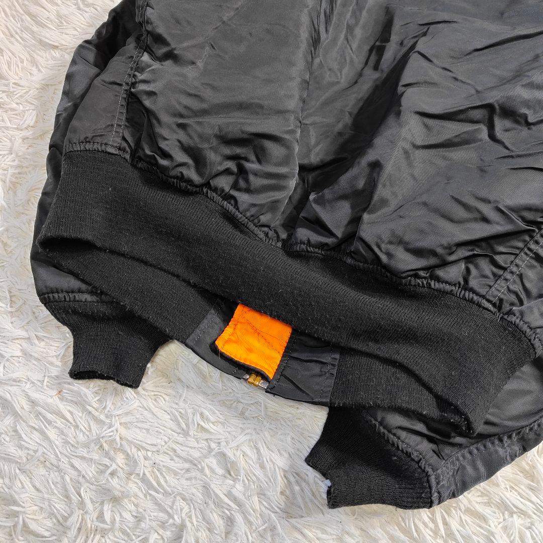 1990年代 USA製 ALPHA アルファ MA-1 ジャケット ブラック