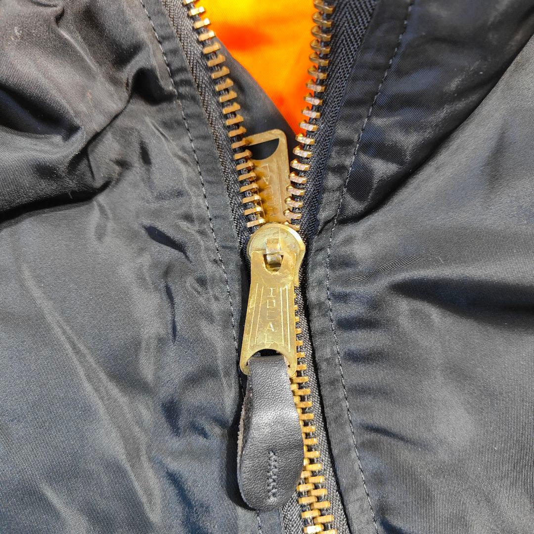 1990年代 USA製 ALPHA アルファ MA-1 ジャケット ブラック