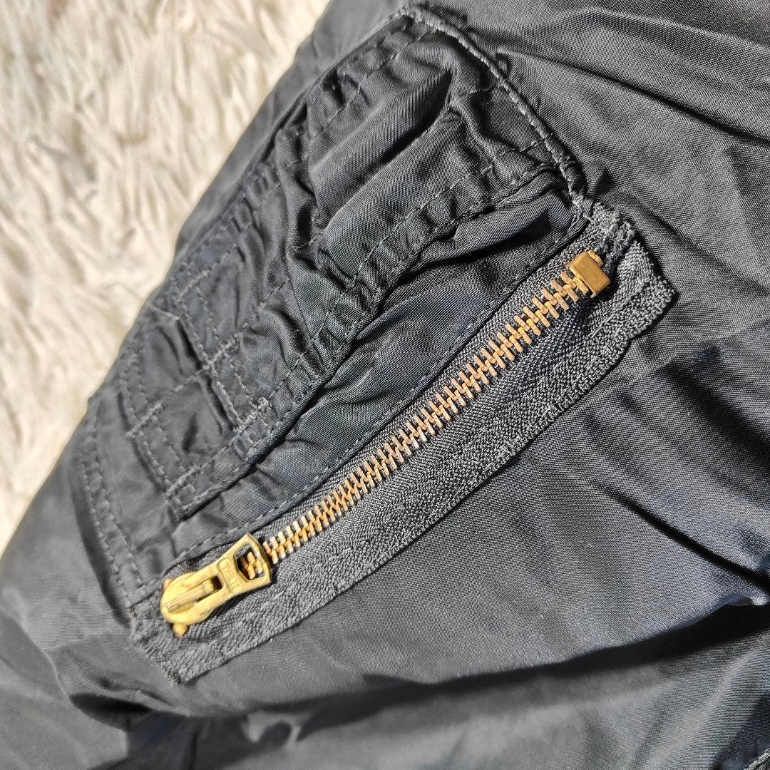 1990年代 USA製 ALPHA アルファ MA-1 ジャケット ブラック