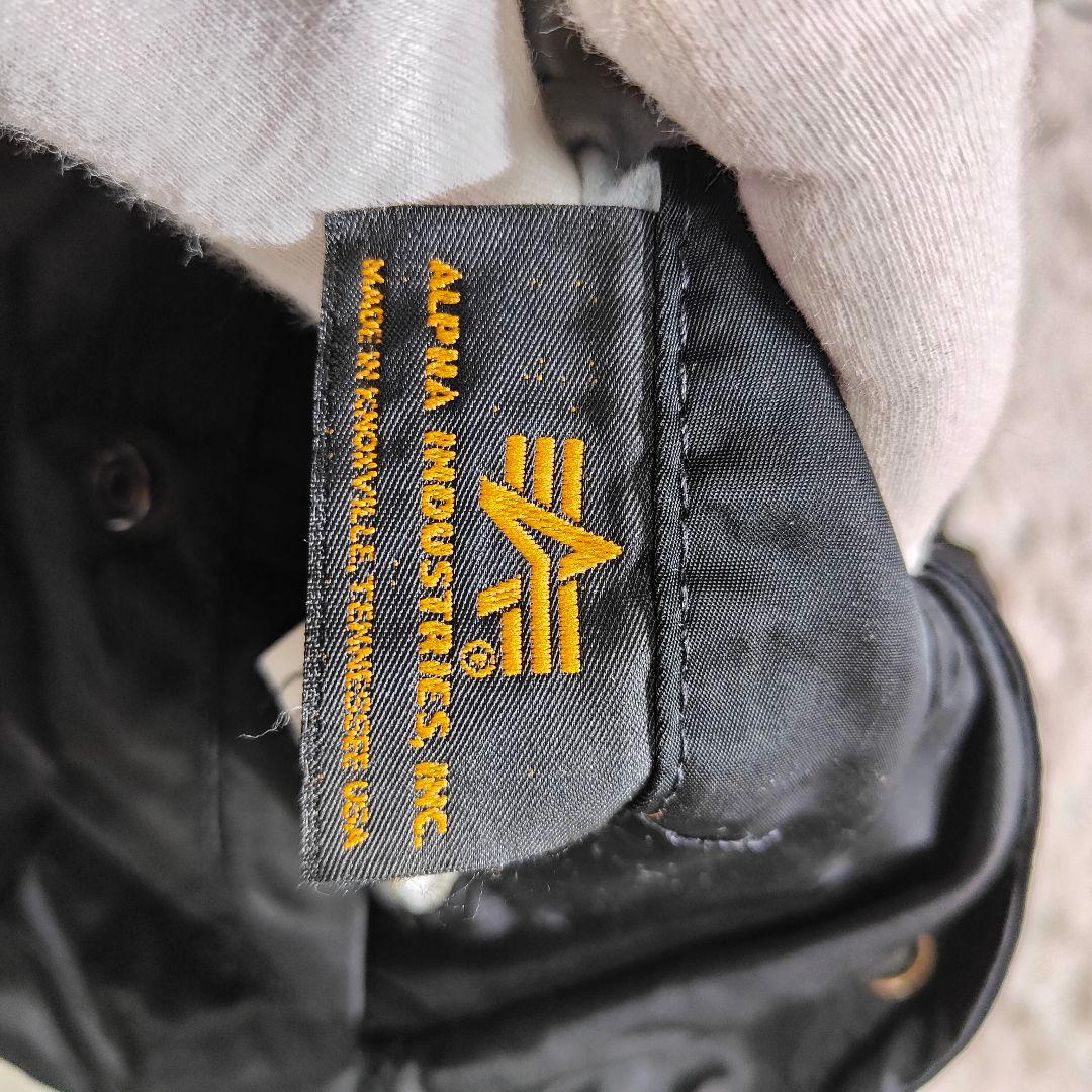 1990年代 USA製 ALPHA アルファ MA-1 ジャケット ブラック