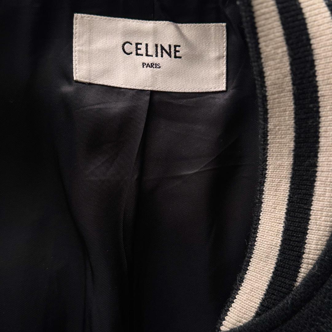 CELINEセリーヌ　クラシック テディジャケット テクスチャード加工ウール46