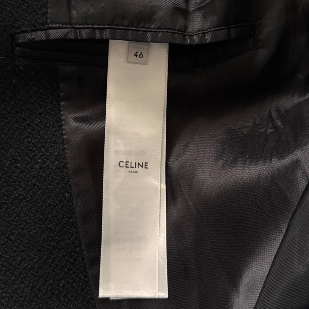 CELINEセリーヌ　クラシック テディジャケット テクスチャード加工ウール46