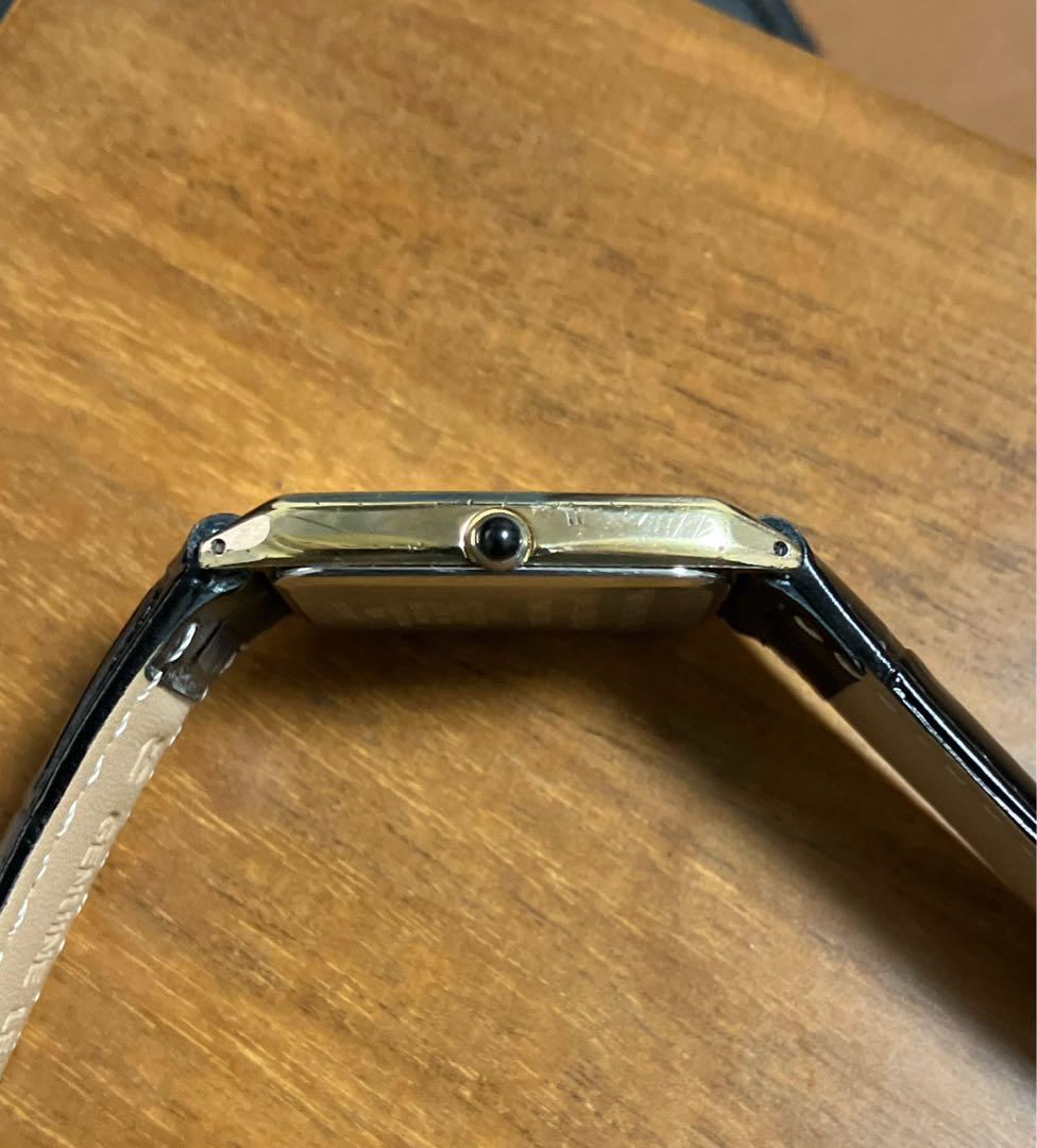 セイコー タンク メンズ 腕時計 稼働品 新品革ベルト