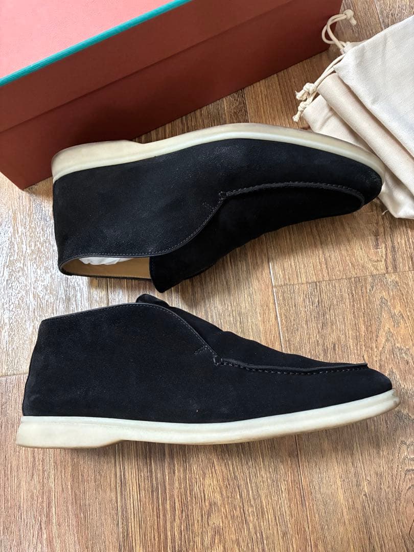 ロロピアーナ　オープンウォーク　美品　ブラック　40ハーフ　Loro piana