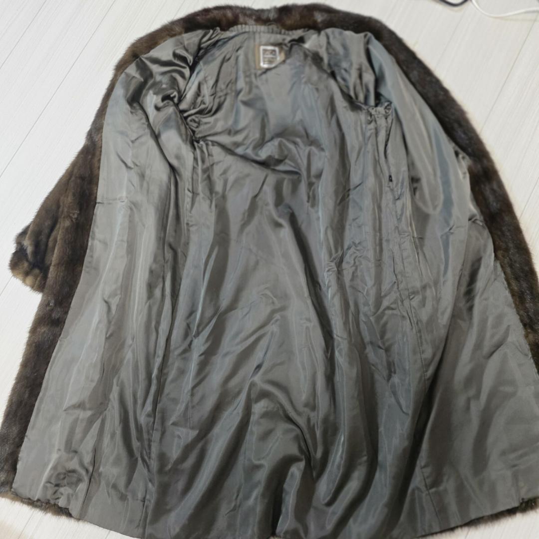 タグ付き未使用 総丈120cm デミバフミンク ファーコート 極太袖 サガミンク