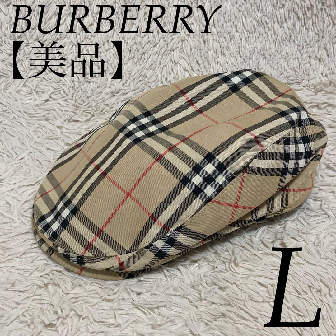 BURBERRY【美品】L ノバチェック 正規品 ハンチング キャスケット 帽子