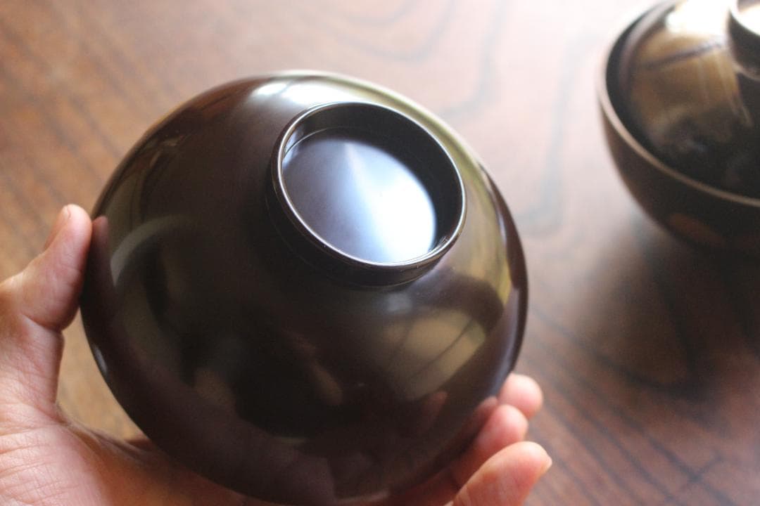 時代逸品！時代金縁黒漆に極上貝桶蒔絵の映えるお椀2点（検検京塗輪島塗蒔絵椀