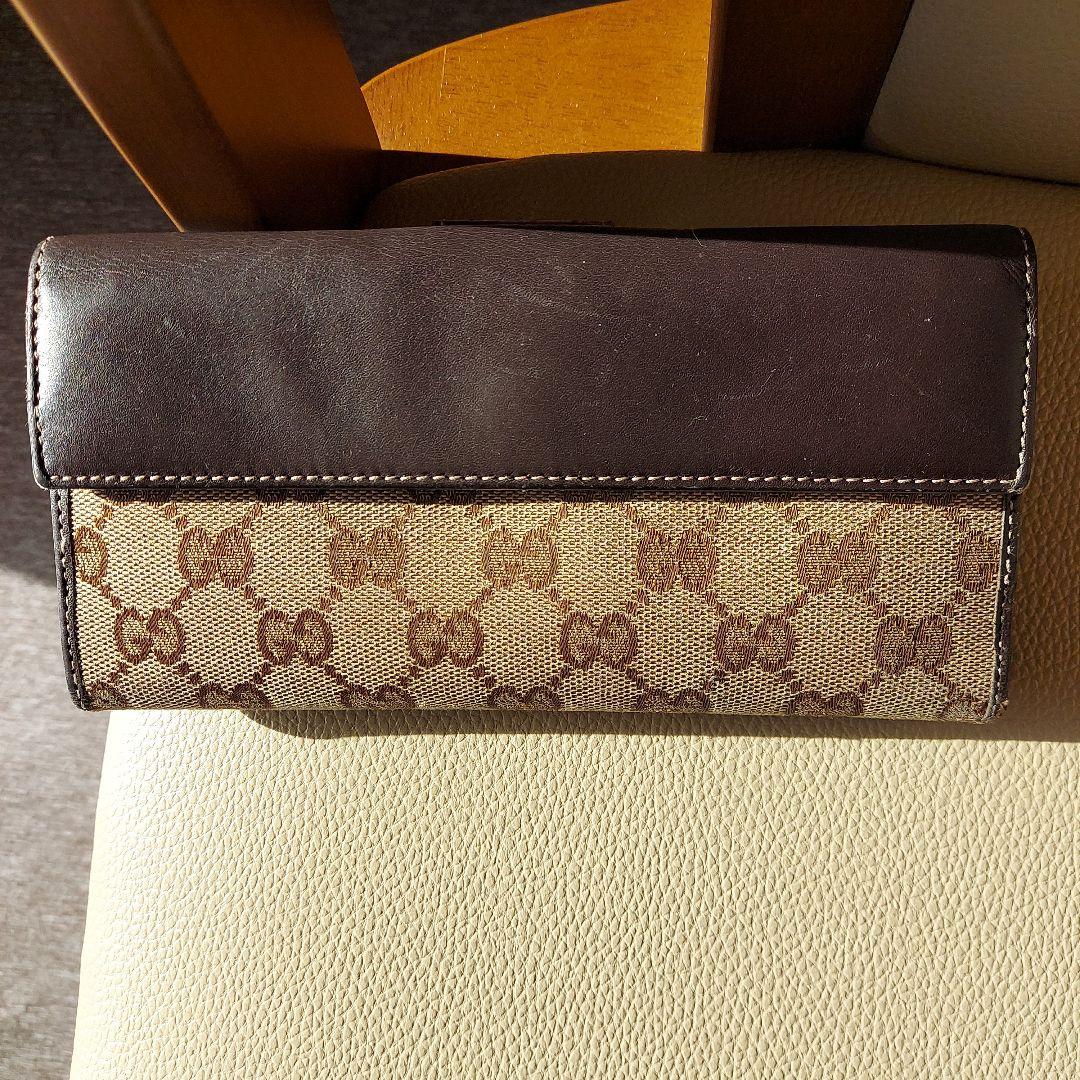 GUCCI GGキャンパス レザー長財布ハートプレートグッチ