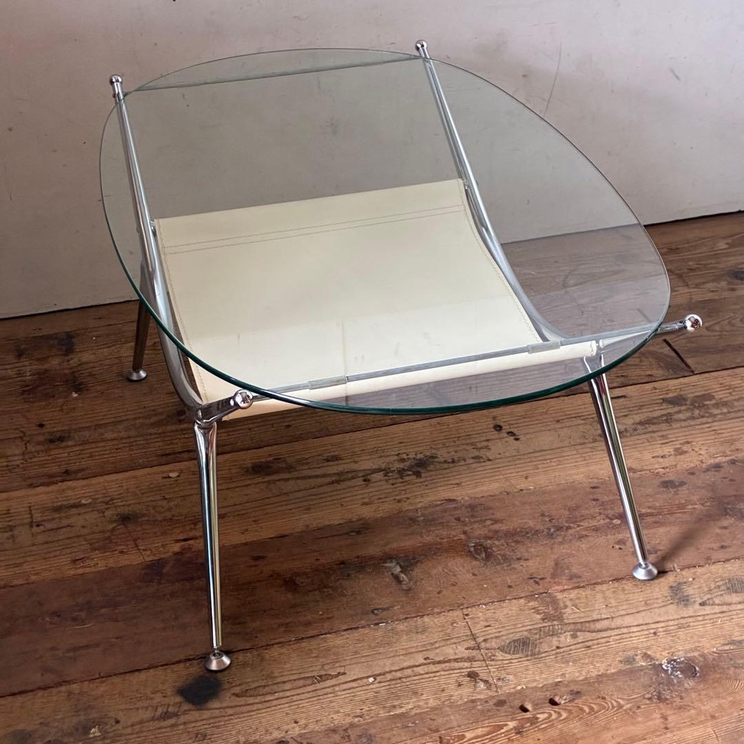 ミッドセンチュリー ガラスセンターテーブル