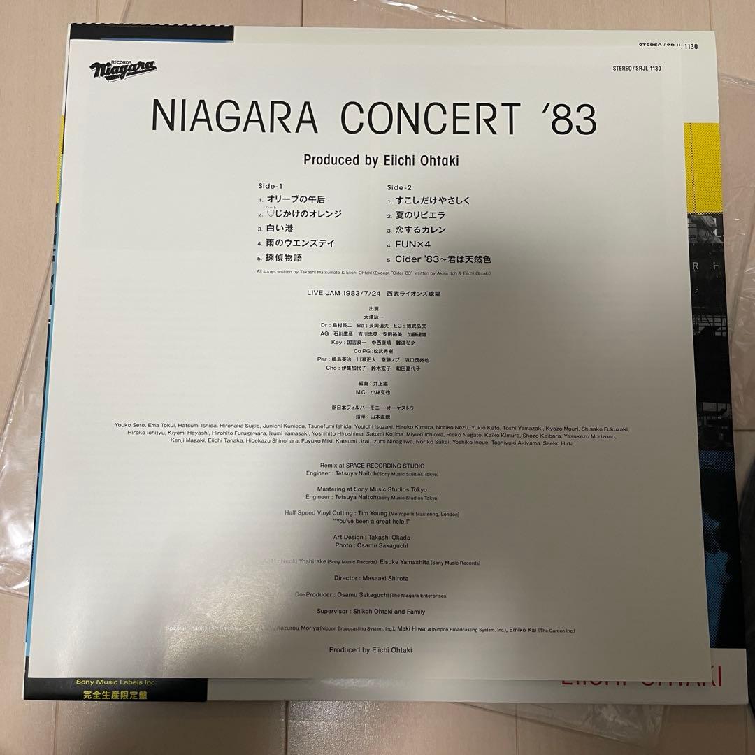 NIAGARA CONCERT '83 ナイアガラコンサート大滝詠一　レコード