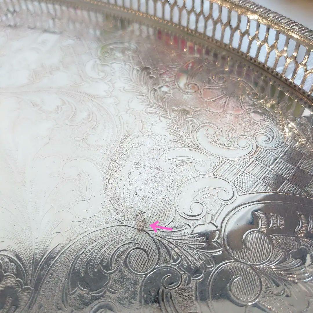 イギリス　アンティーク　シルバートレイ　シルバートレー　銀盆