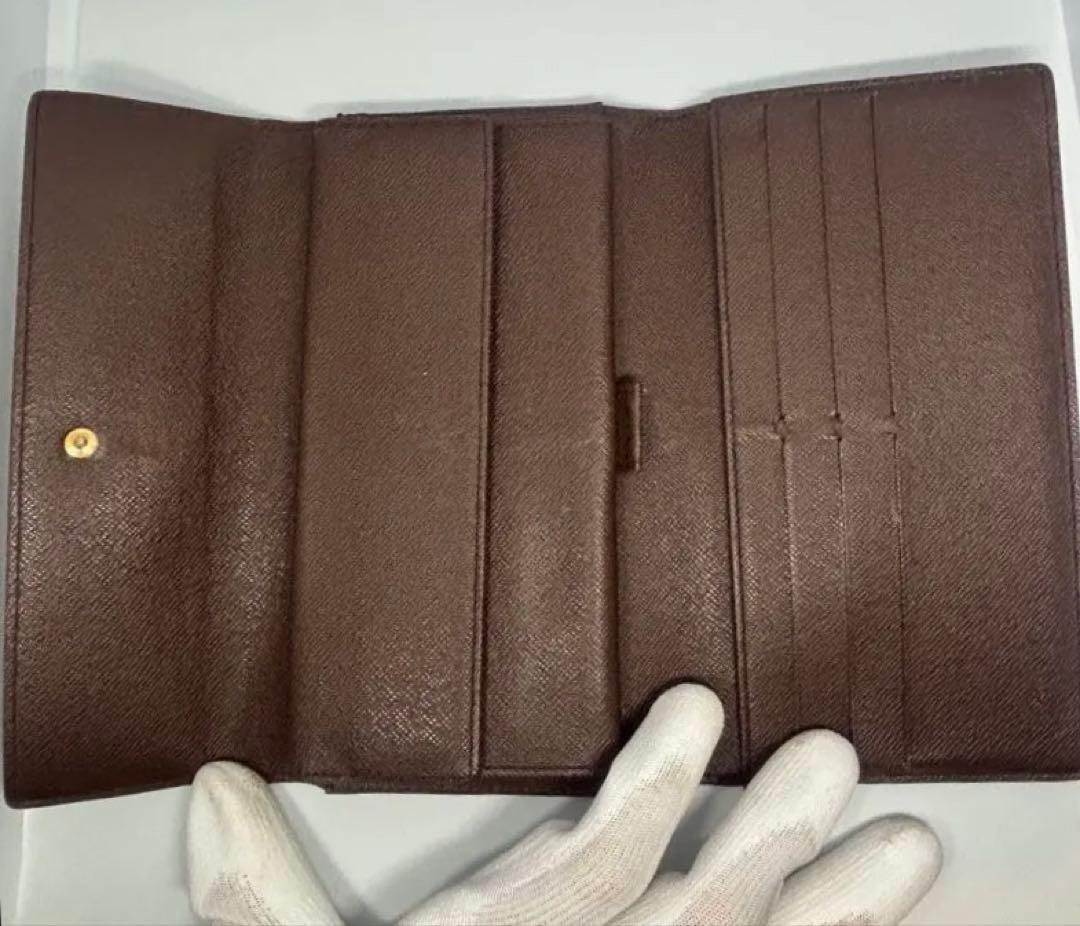 LOUIS VUITTON ルイヴィトン ダミエ 長財布 二つ折り ブラウン