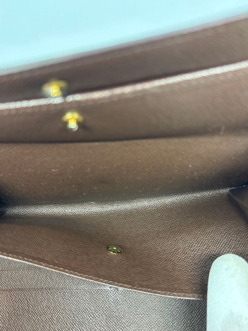 LOUIS VUITTON ルイヴィトン ダミエ 長財布 二つ折り ブラウン