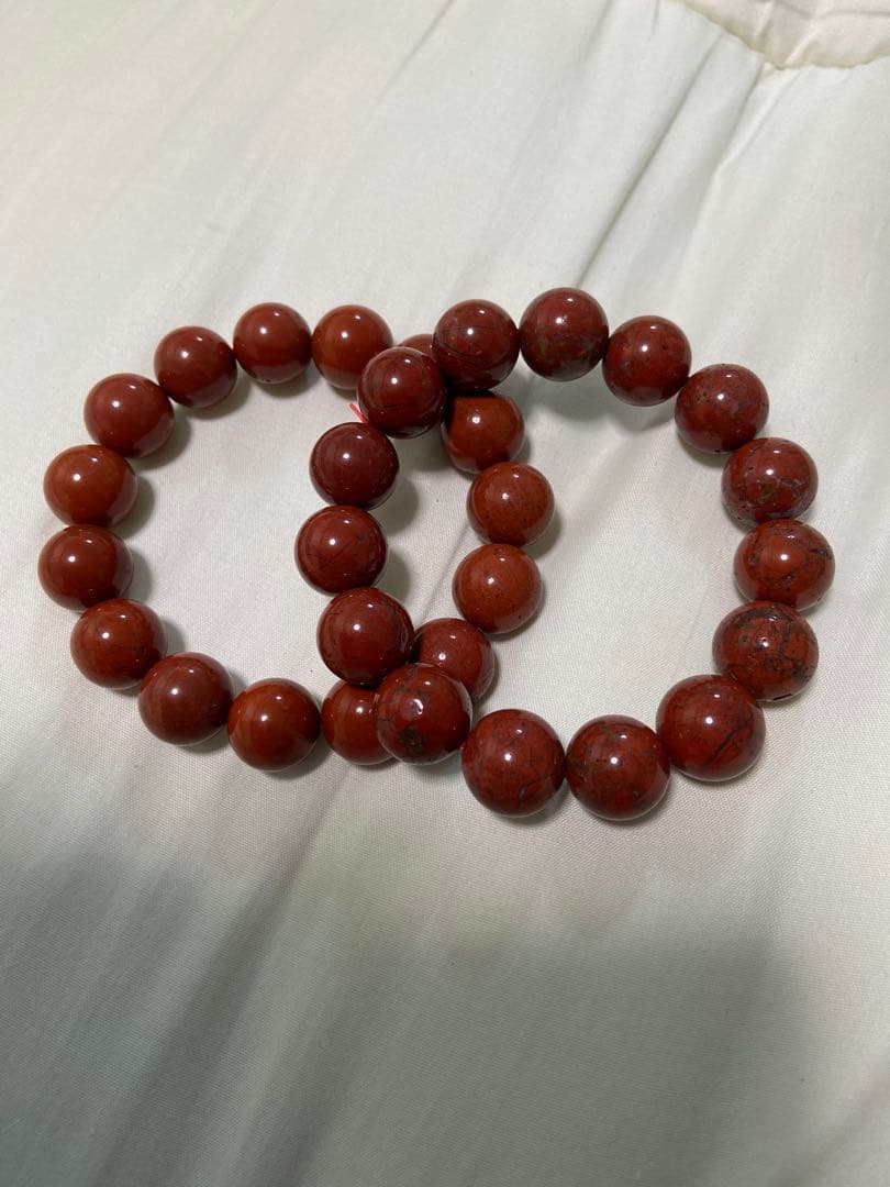 天然石 佐渡の赤石 ブレスレット 2本セット