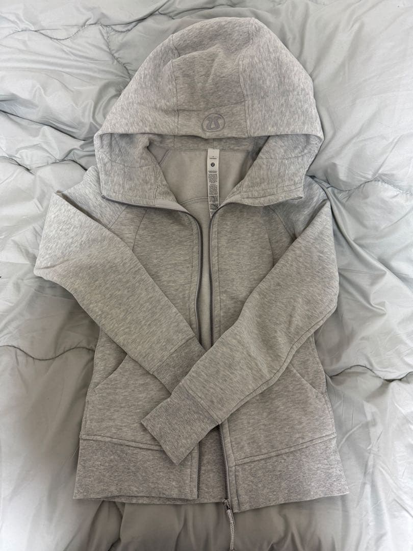 lululemon scuba フルジップフーディー パーカー グレー S