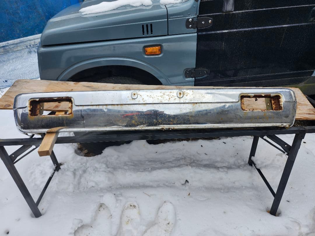 も*ず様 激レア❗スズキ SUZUKI ジムニー JA11 純正メッキバンバー