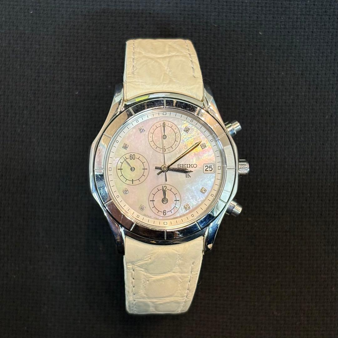 【稼動品】 セイコー ルキア 7T92-0BV0 クロノグラフ クォーツ