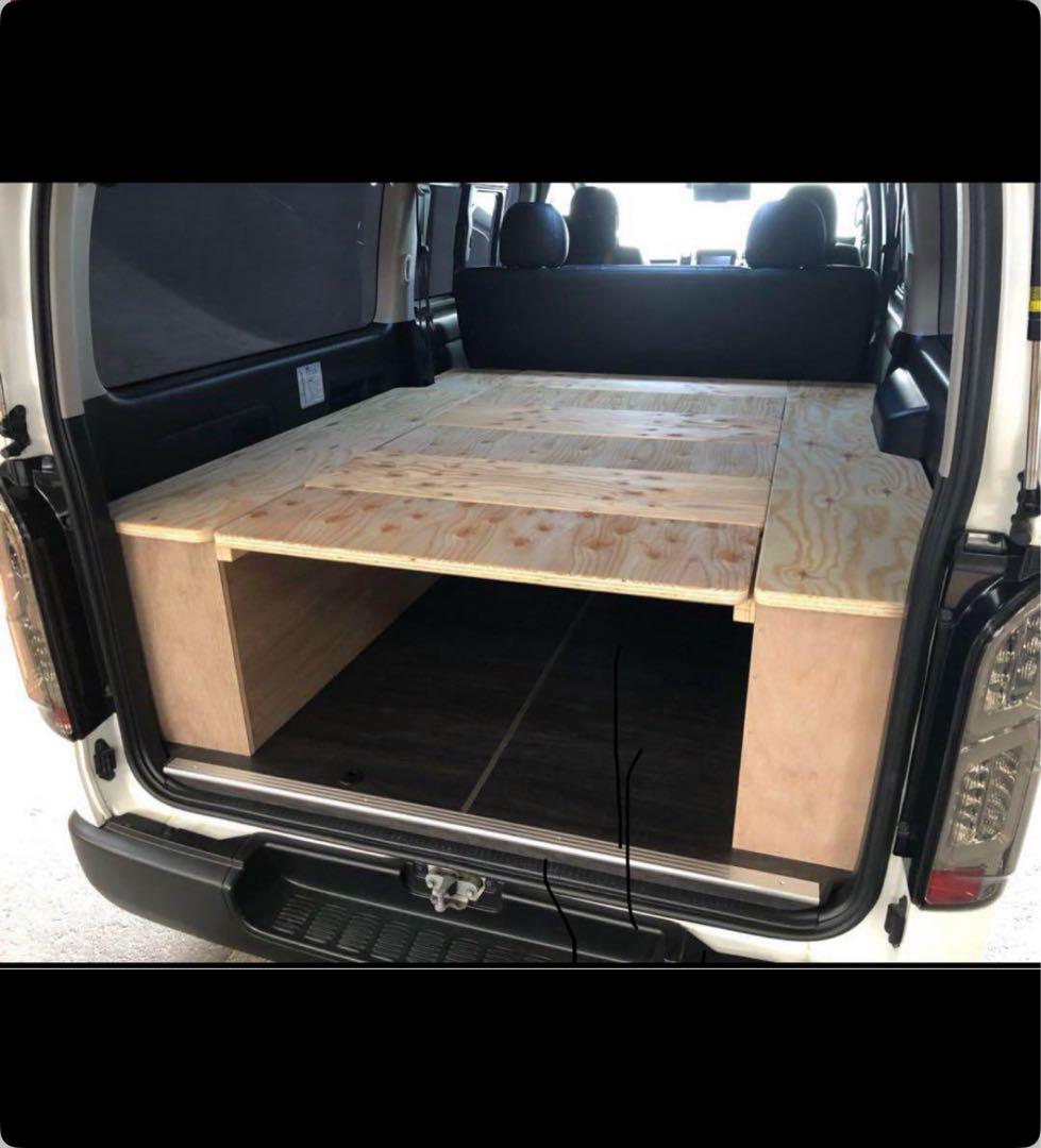 うぃんどうずXP　ハイエースSーGL 収納BOX ベッドキット