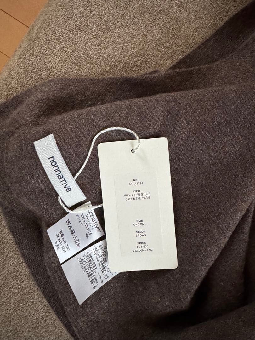 小物 nonnative 25AW WANDERER STOLE CASHMERE