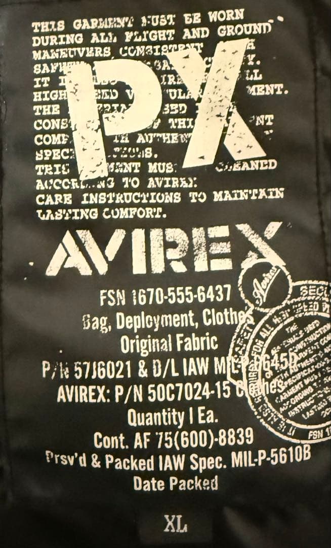 AVIREX アヴィレックス USAF 中綿 キルティング ジャケット