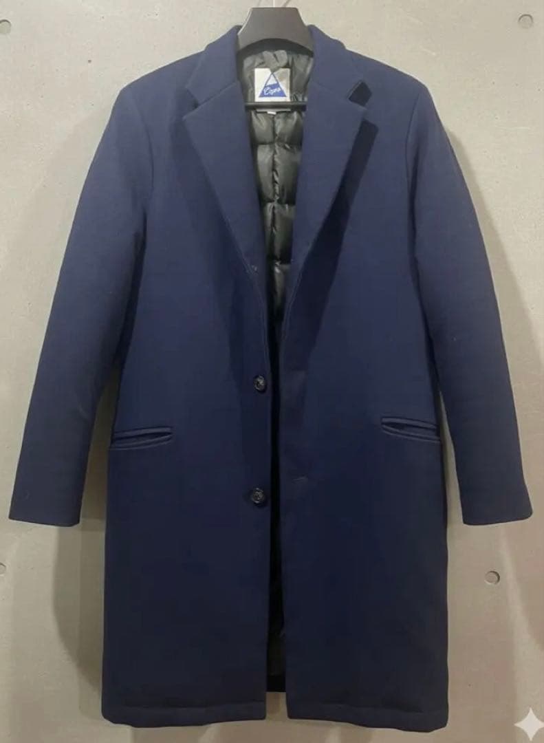 【極美品】ケープハイツ ダウンチェスターコート ネイビー S（M〜L相当）