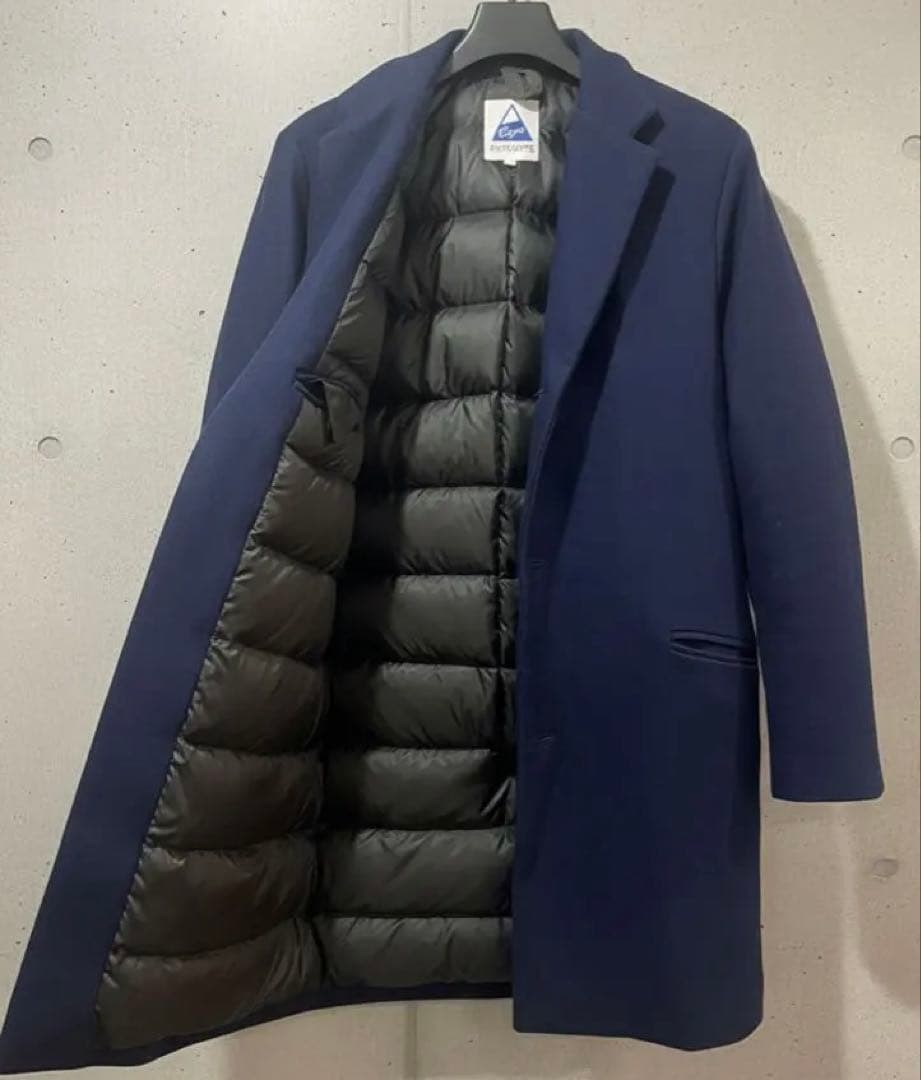 【極美品】ケープハイツ ダウンチェスターコート ネイビー S（M〜L相当）