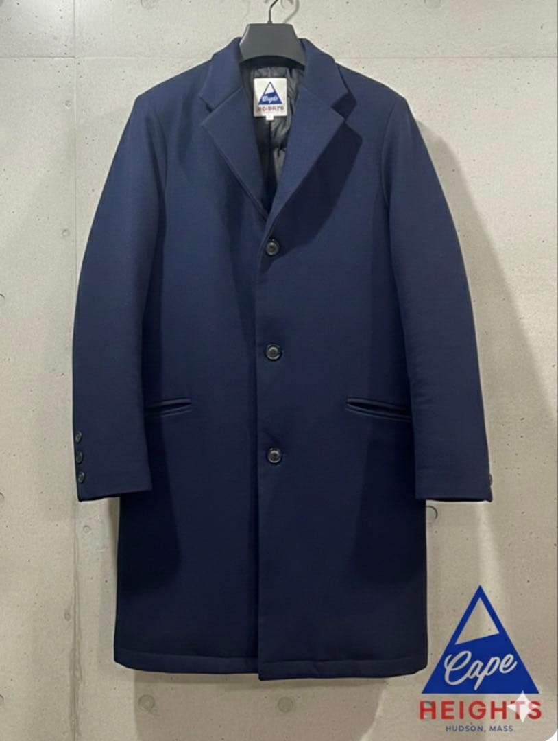 【極美品】ケープハイツ ダウンチェスターコート ネイビー S（M〜L相当）