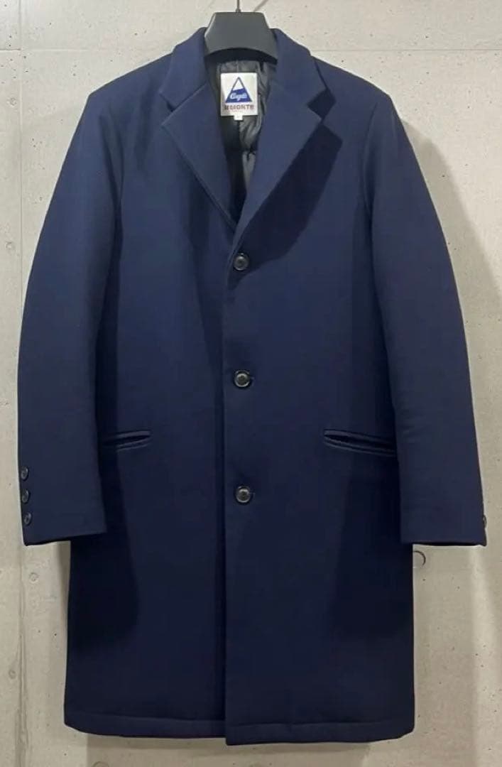 【極美品】ケープハイツ ダウンチェスターコート ネイビー S（M〜L相当）