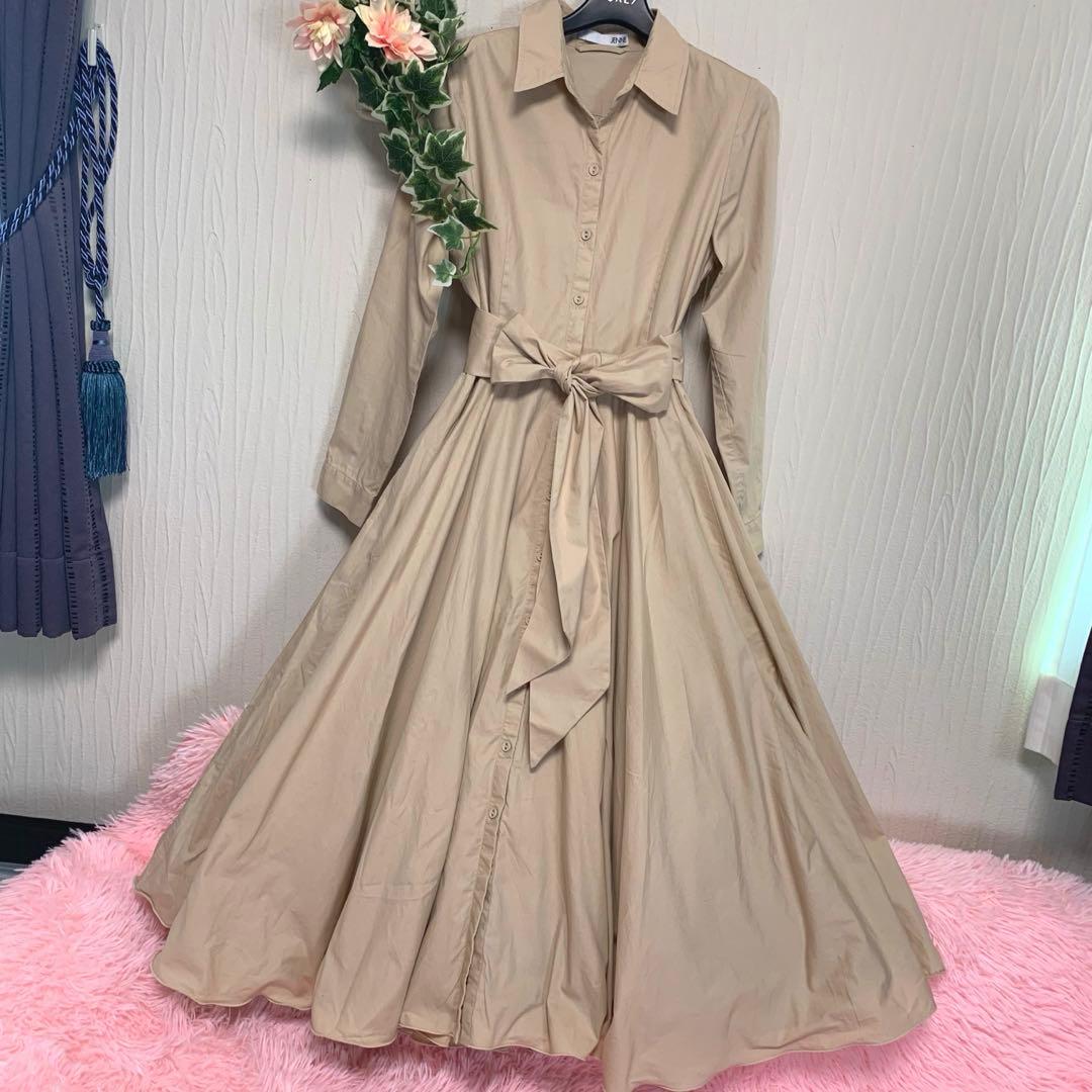 JENNE【23aw/リボンベルト◆オードリールックエアリーワンピース】