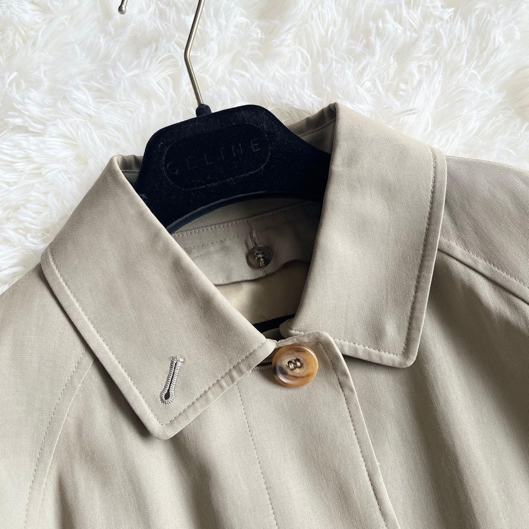 美品　バーバリーロンドン　ステンカラーコート　カーキ　ライナー付き　ノバチェック