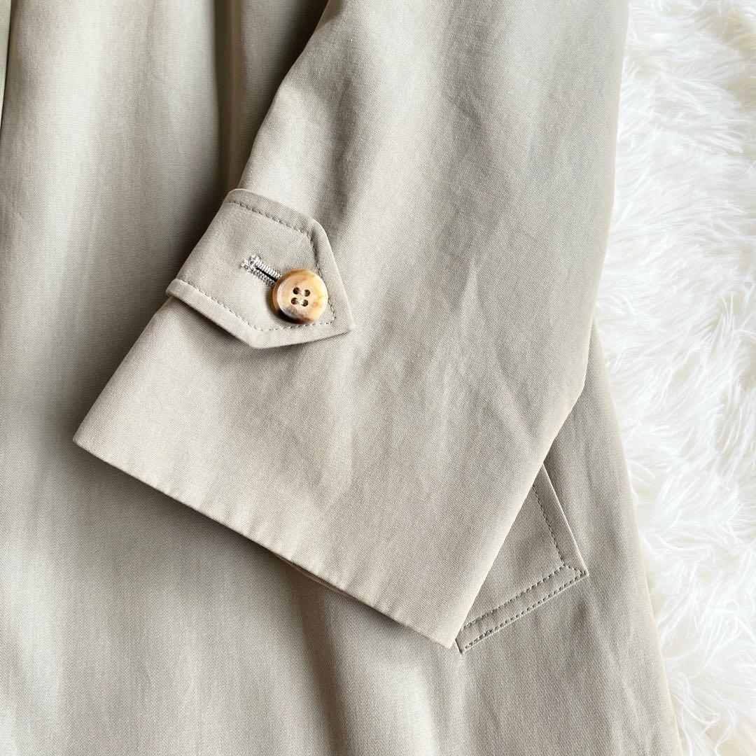 美品　バーバリーロンドン　ステンカラーコート　カーキ　ライナー付き　ノバチェック