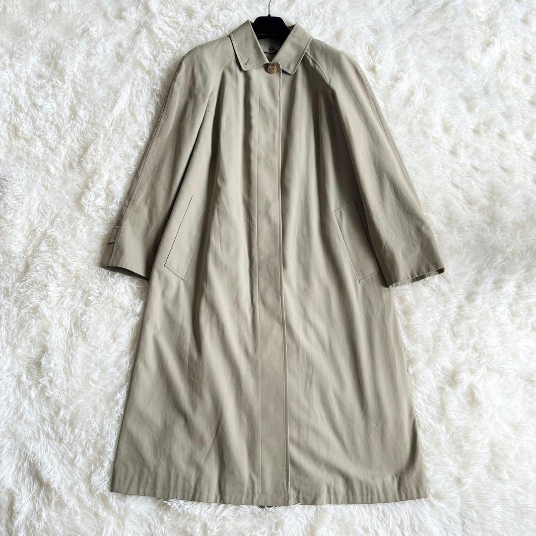 美品　バーバリーロンドン　ステンカラーコート　カーキ　ライナー付き　ノバチェック