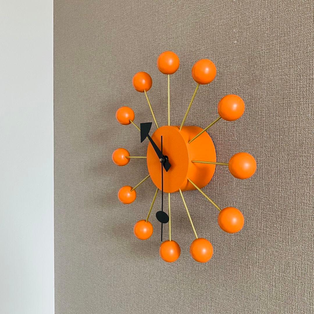 美品 正規品 オレンジ ボールクロック vitra ジョージネルソン