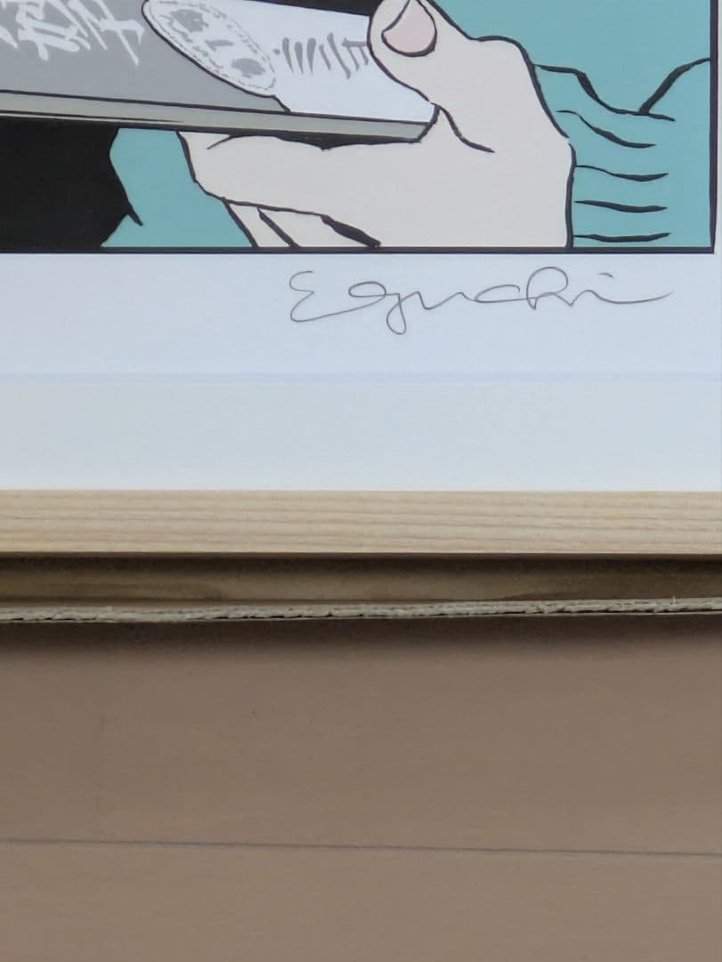 江口寿史　【大貫妙子を聴く女子】　100枚限定　直筆サイン入り　複製画