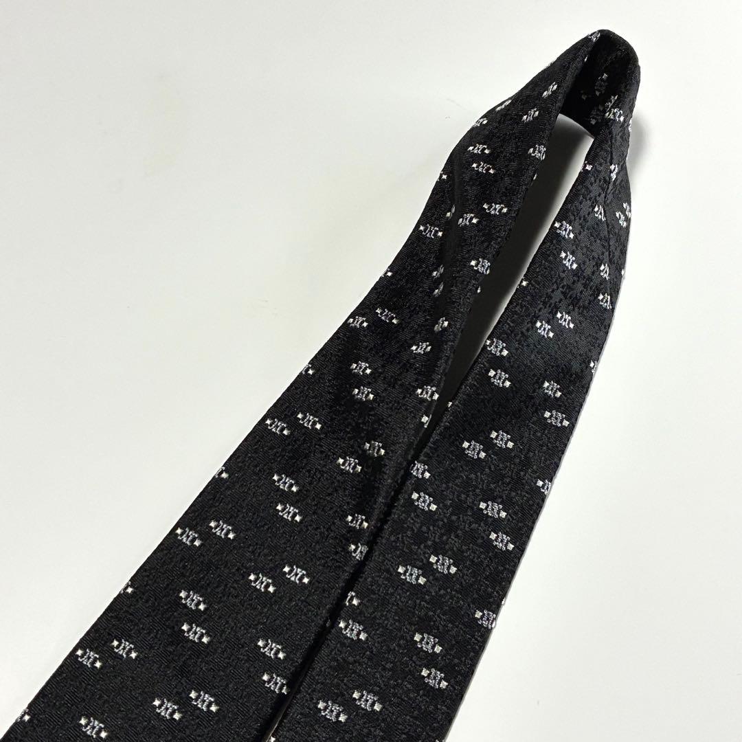 3814✨極美品✨セリーヌ ネクタイ 総柄 マカダム トリオンフ ロゴグラム