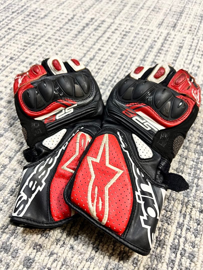 alpinestars SP-8 V3バイクグローブ 赤黒　L